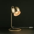 thumbnail image 3 of Novogratz x Globe Richmond 15" Matte Brass Desk Lamp with White Inner Shade, 52885, 3 of 7