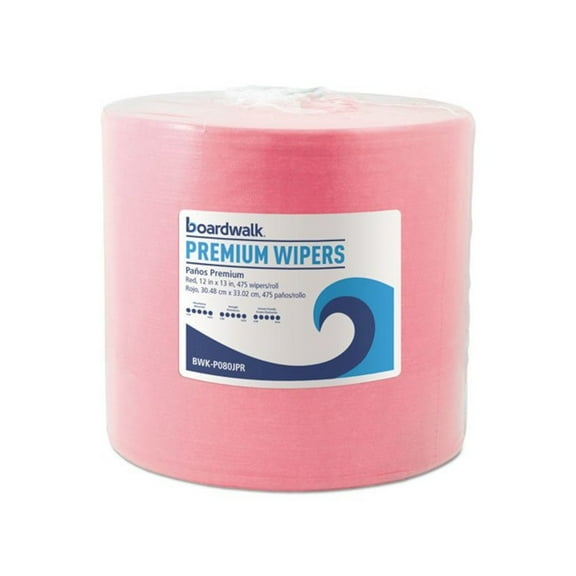 Boardwalk Hydrospun Wipers Red 12 x 13 475/Roll P080JPR