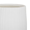 thumbnail image 3 of BenJara Keyan Accent Planter Set of 2, White Resin, Modern Round Textured, 3 of 5