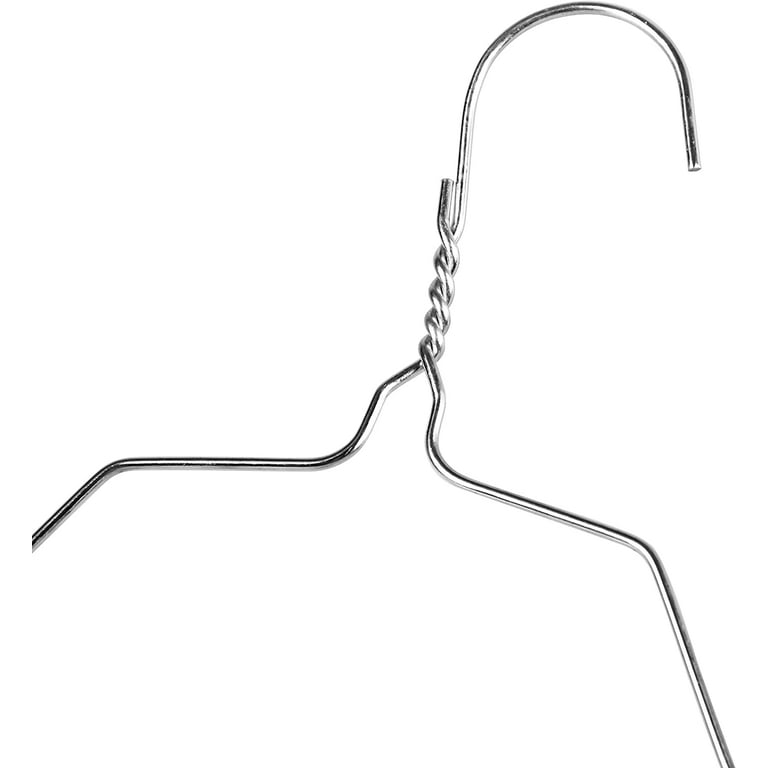 SPECILITE Wire Hangers 100 Pack, Metal Wire Clothes Hanger Bulk for Coats,  Space Saving Metal Hangers Non Slip 16 Inch 12 Gauge Ultra Thin