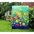 thumbnail image 3 of Watercolor Abstract Spring Summer Seasonal Green Floral Flowers Art House Flag 28" x 40" Double Sided Polyester Welcome Large Yard Garden Flag Banners for Patio Lawn Home Outdoor Decor, 3 of 6
