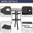 thumbnail image 6 of UDPATIO 5 Pieces Patio Swivel Bar Set, All Weather Outdoor High Top Bar Stool Bistro Set with 4 Bar Chairs and Glass Table for Home, Backyard, Garden, Lawn, Porch, 6 of 6