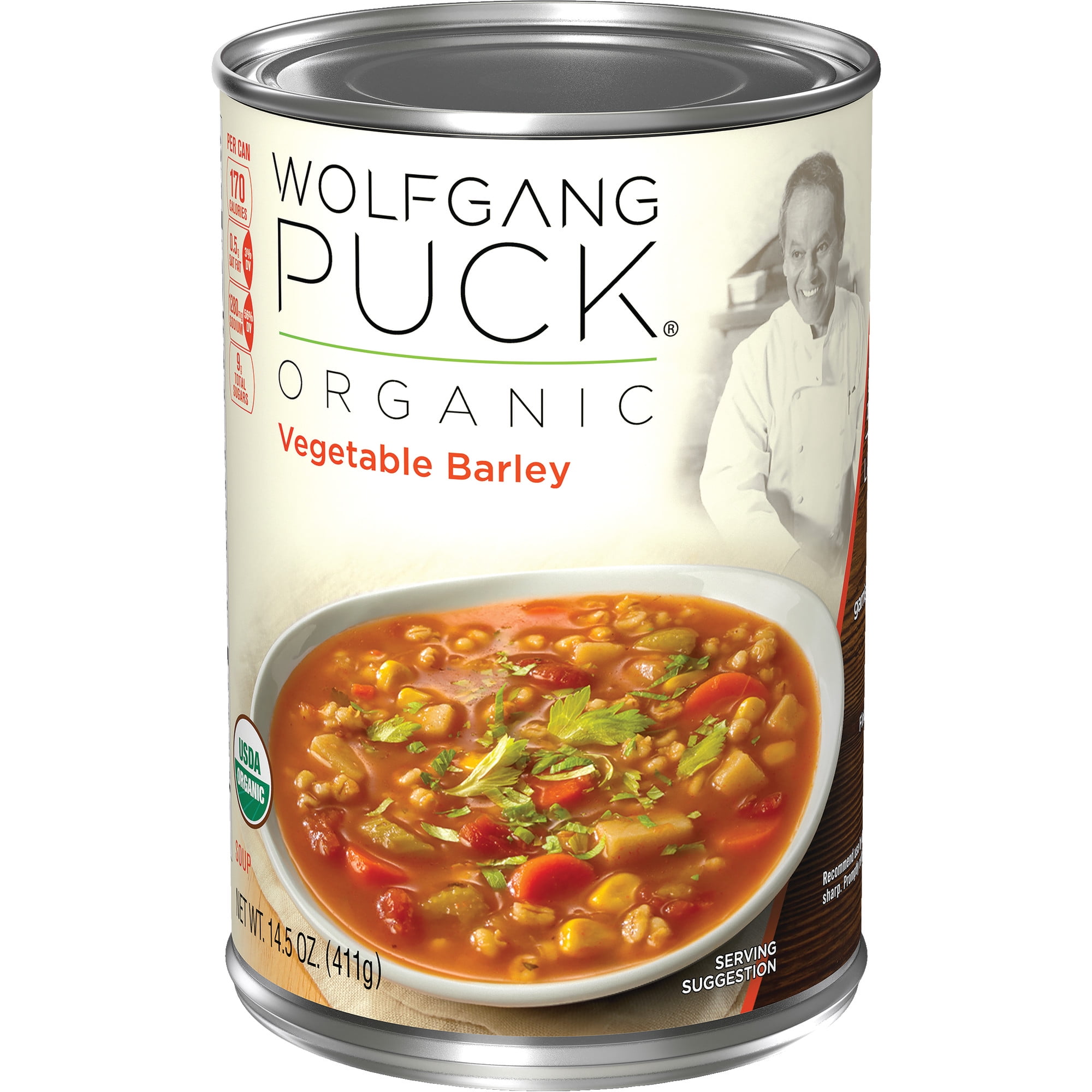 Wolfgang Puck Organic Vegetable Barley Soup, 14.5 oz. Can