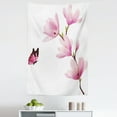 thumbnail image 1 of Nature Tapestry, Blossom Branch of Pink Flowers and Butterflies Fresh Spring Season Image, Fabric Wall Hanging Decor for Bedroom Living Room Dorm, 5 Sizes, Pink Maroon Burgundy, by Ambesonne, 1 of 1