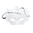 thumbnail image 2 of Masquerade Mask for Women White Venetian Masquerade Masks 9 Inch Decorative Eye Mask Halloween Accessory for Prom Masquerade Ball Mardi Gras and Themed Parties, 1 Pack, 2 of 4