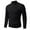 Black, variant on Mens Slim Fit Mock Neck Sweater Business Casual Knitted Pullover Sweaters Solid Color Long Sleeve Knit Shirt Dress Sweater Coffee XXL