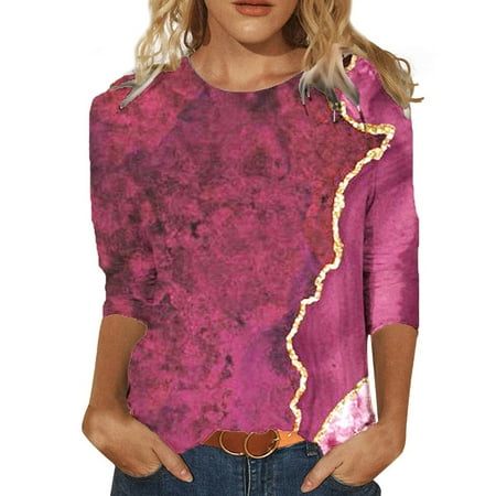 

JDEFEG Girls Dry Fit Long Sleeve Casual Mid Length Sleeves Printed Fashion Crew Neck Tee Spring Women s Tops Women s Blouse Scrub Long Sleeve Undershirt Women Cotton Blend Xxxl