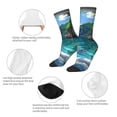 thumbnail image 3 of Vsdgher Tropical Paradise Window View Crew Socks for Men & Women, Breathable Casual Athletic Ankle Socks, 3 of 6
