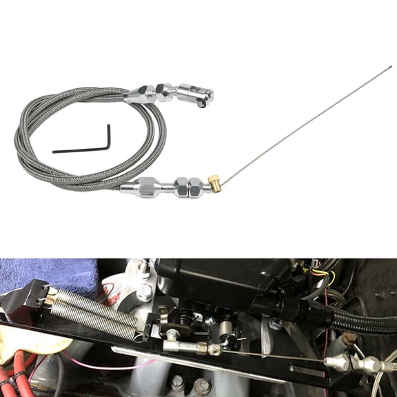 Gas Cable Throttle Cable Kit Fit Most Gas Pedals More Responsive Stainless Steel 36 Inch For LS1 Engines 5.7L 97-04