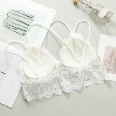 LEEy-World Lingerie for Women Naughty Women s Full Coverage Non Padded Wirefree Plus Size Minimizer Bra for L Bust Support Seamless White One Size