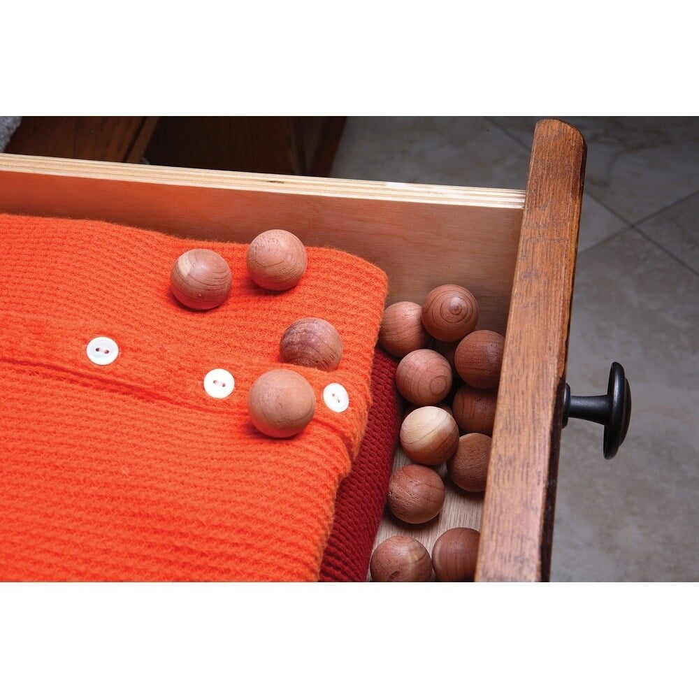 Cedar Balls - Absorb moisture and Eliminate Odors (Set of 24) by International Hanger
