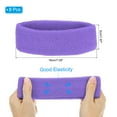 thumbnail image 2 of Uxcell Sweatband Headbands, Terry Cloth Sweat Band for Women Men Sports Basketball Tennis Athletic, Light Purple 8 Pcs, 2 of 6