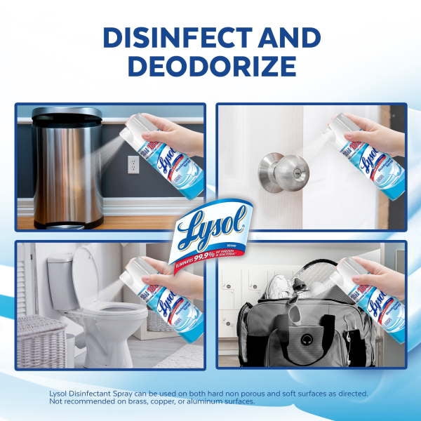Lysol Disinfectant Spray for Sanitizing Antibacterial Disinfecting, Crisp Linen, 12.5 fl oz
