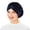 Navy, variant on Velvet Beaded Hijab Cap Headband Scarf Turban Wrap Solid Color Forehead Covering Accessory