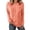 Orange, variant on EDFBUYKRS Fall Shirts Womens Tops Long Sleeve Print Loose Blouse M