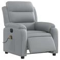 thumbnail image 1 of Sillón reclinable eléctrico para masajes VidaXL, tela gris claro, 1 of 9