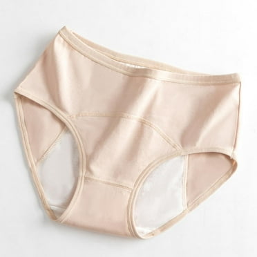 Menstrual Period Underwear for Women Mid-Rise Postpartum Ladies Panties Girls Full Coverage Briefs Cotton Stretch Briefs