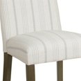 thumbnail image 2 of Benjara Wooden Dining Chairs with Stripe Pattern Fabric Upholstery, Gray and White, Set of Two, 2 of 5