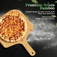 thumbnail image 4 of Tabla de madera para servir Pizza Peel JIAFUEO de bambú de 30 cm, 4 of 6