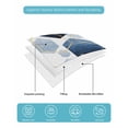 thumbnail image 5 of Navy Blue Marble Summer Quilt Set Twin XL Size,Soft Quilted Bedding Set with 2 Pillow Shams,Gold White Geometric Hexagon Modern Lightweight All Season Bedspread Coverlet for Bedroom 68"x98", 5 of 6