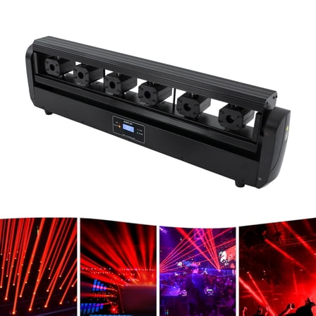 Moving Head Stage Light DMX/Master-Slave/Voice-Activated/Self-Propelled Stage Light for DJ Party Stage 6*500MW