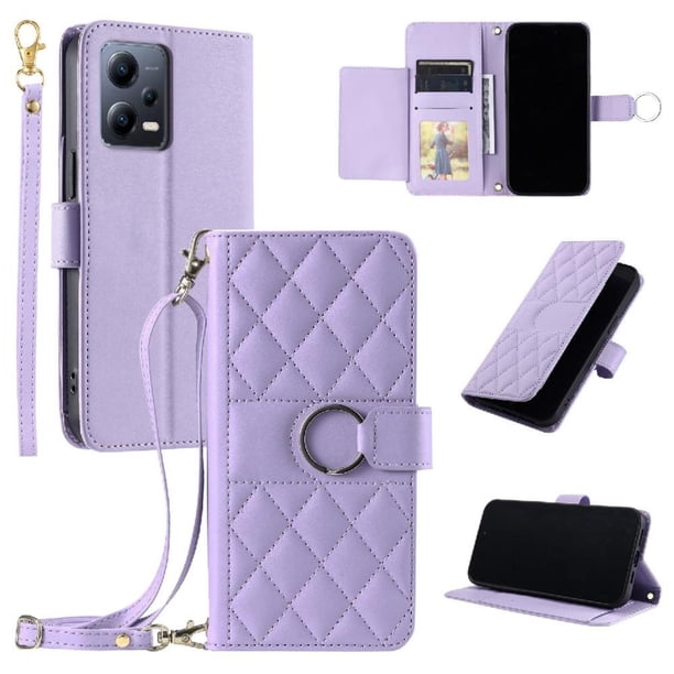 Funda tipo billetera GANGXUN para Xiaomi Redmi Note 12 5G – Tapa abatible con correa para mujer