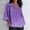 Purple women's plus size sequin blouse a1, variant on Women's Plus Size 3/4 Sleeve Sequin Blouse V Neck Flowy Casual Top Party Cocktail Shirt Elegant Tunic Tops Evening Wear Fashion Clothes, Purple 4XL