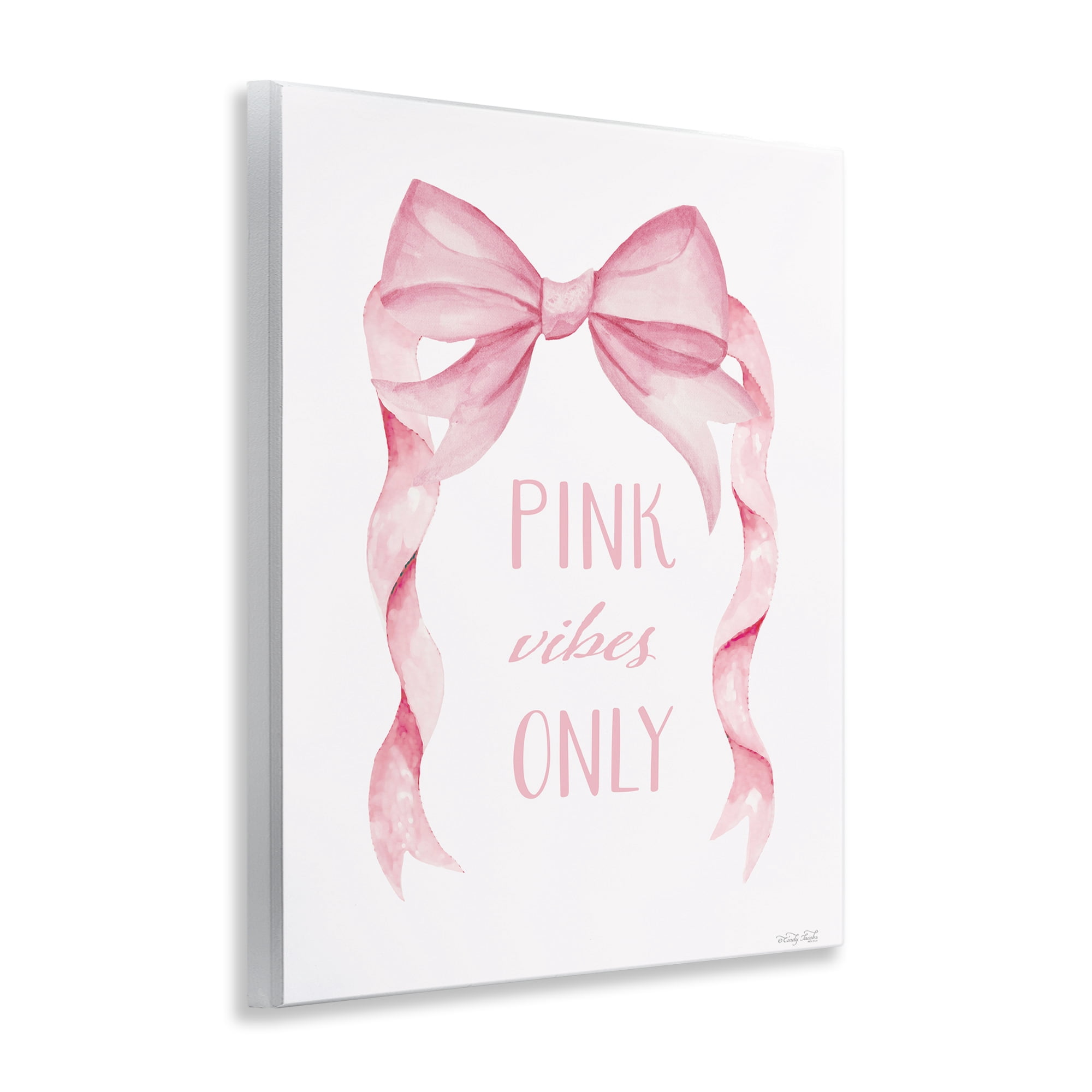 Stupell Industries Feminine Pink Vibes Only Wall Plaque Art, design by Cindy Jacobs