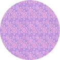 thumbnail image 1 of Ahgly Tapis Rond Lavable en Machine Intérieur Transitionnel Heliotrope Violet, 7 Pieds Rond, 1 of 7