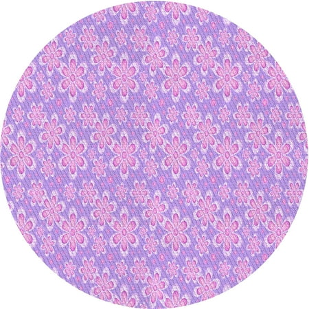 

Ahgly Company Indoor Round Patterned Heliotrope Purple Area Rugs 5 Round