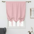 thumbnail image 1 of UKAP Cortina de cocina Baño ajustable Amarre Globo Cortinas romanas para ventana pequeña, oscurecimiento de la habitación Cenefa Cortinas Panel Barra de bolsillo, 1 of 7