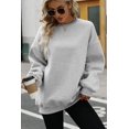 thumbnail image 4 of AMERTEER T-shirts Sweat-Shirts Oversize pour les Femmes Sweat à Capuche en Molleton Pull Col Rond Vêtements Confortables Automne Hiver Mode 2023, 4 of 5