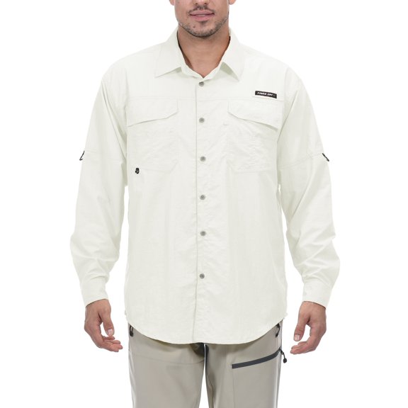 Little Donkey Andy Men's UPF 50 UV Protection Shirt, Long Sleeve Fishing Hiking Shirt Size M