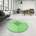 thumbnail image 4 of Ahgly Company Machine Washable Indoor Round Transitional Jade Green Area Rugs, 8' Round, 4 of 7