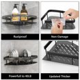 thumbnail image 3 of Shower Caddy tgosomt Corner Black, paquete de 2 con 2 jaboneras, 3 of 6