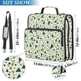 thumbnail image 2 of FORMRS Zipper Binder with Shoulder Strap 2-inch Ring 500 Sheet Capacity File Bag, Green Triangles Pattern, 2 of 5