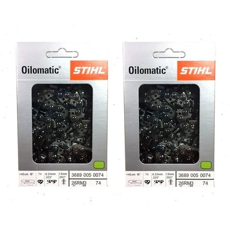 STIHL Oilomatic 26 RM3 74 Rapid Micro Chainsaw Chain - 2 Pack + 30% (Best Value Stihl Chainsaw)
