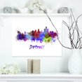 thumbnail image 1 of Skyline de Detroit - Impression d'Oeuvre sur Toile de Paysage Urbain, 1 of 3
