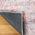 thumbnail image 3 of Boho Geometric Distressed Indoor Area Rug, Berry Red, 7' 6" x 9' 6", 3 of 6