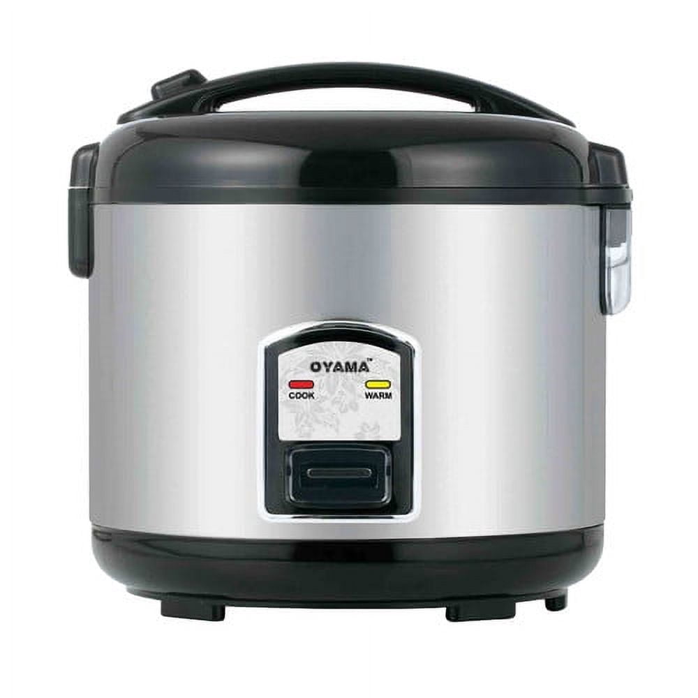 Oyama 10-Cup All Stainless-Steel Rice Cooker/Steamer/Warmer, White