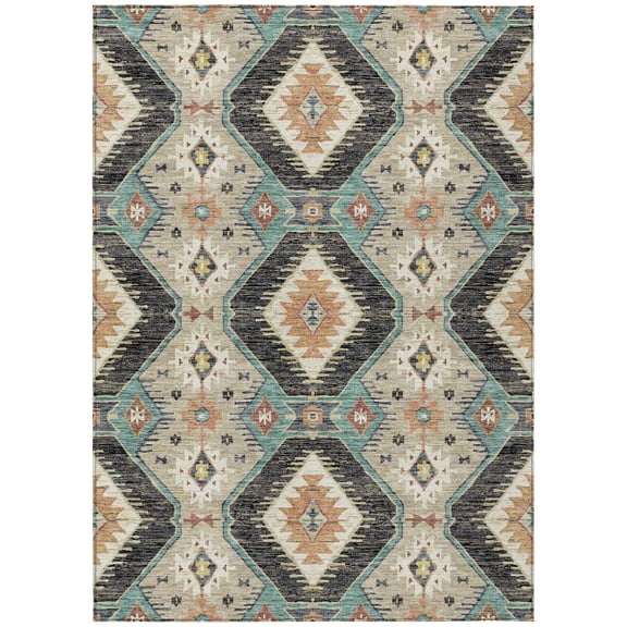 Dalyn Rugs Machine Washable Indoor/Outdoor Chantille ACN2210 Black 2'6" x 3'10" Rug