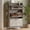 Grey, variant on Modern 2 Flip Drawer Shoe Cabinet with Hooks, Narrow Entryway Storage Organizer