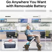 Paiseec 3-in-1 Electric Wheelchair with Push-Assist, Power Wheelchair Walker Combo for Adults, Easy Operation and Folding, ProSafety Driving System, Airline Approved, 300lbs Capacity