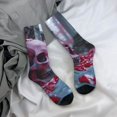 thumbnail image 5 of Vsdgher Gothic Red Skull Cemetery Crew Socks for Men & Women, Breathable Casual Athletic Ankle Socks, 5 of 6