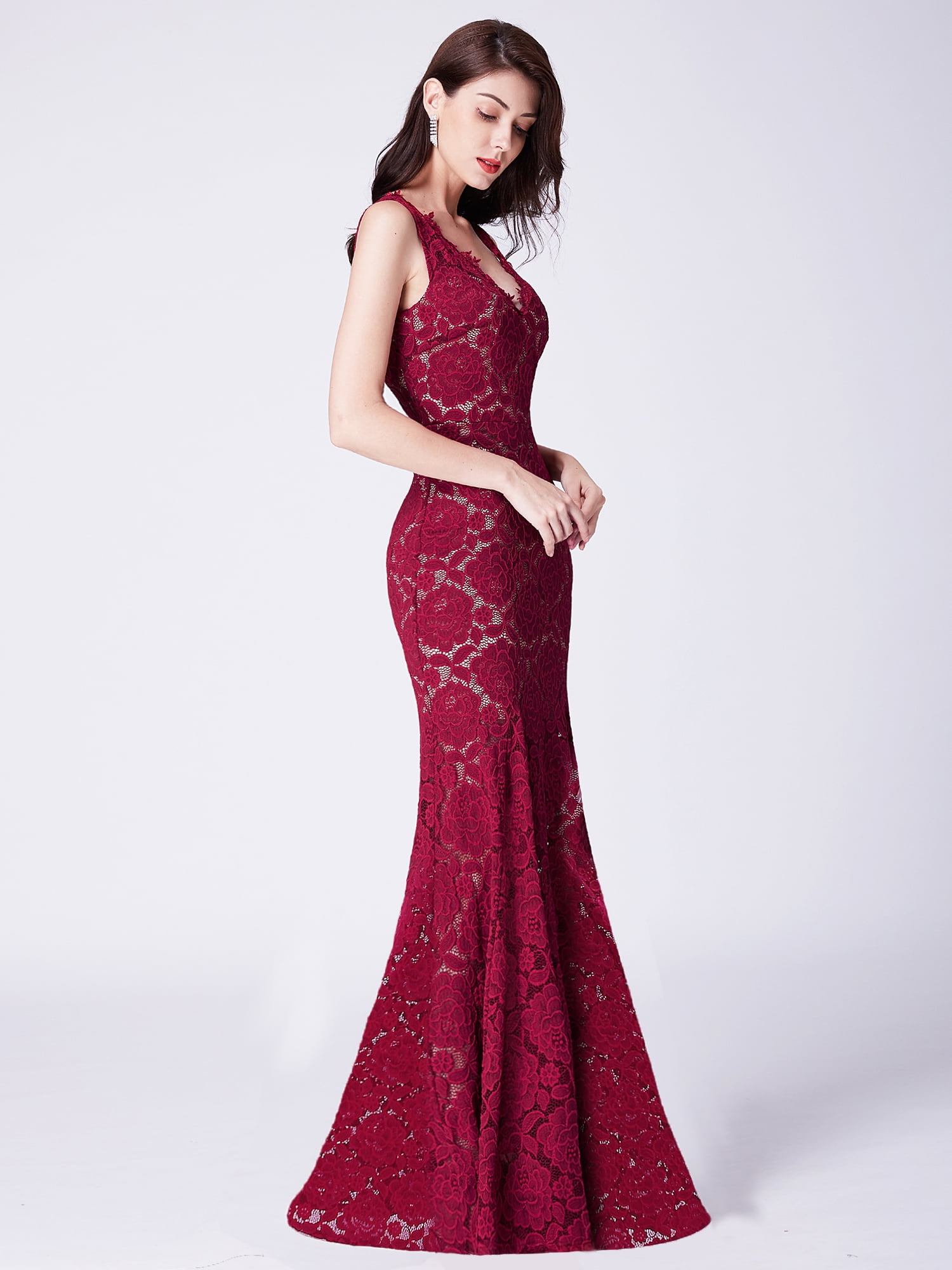 evening gown with tail