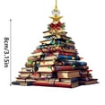 thumbnail image 5 of PALIFEUR Christmas Ornaments, Christmas Book Tree Ornaments for Christmas Tree Ornaments, 2D Acrylic Book Xmas Tree Hanging Ornaments for Christmas Holiday Gift Decorations, 5 of 6
