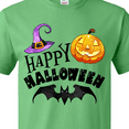 thumbnail image 4 of Inktastic Happy Halloween Bat, Witch Hat, Jack O Lantern T-Shirt, 4 of 5
