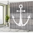 thumbnail image 4 of Ambesonne Anchor Shower Curtain, Grunge Style Marine Pattern, 69"Wx84"L, Taupe Dust and Grey, 4 of 4