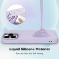 thumbnail image 4 of for iPhone 14 Case, Liquid Silicone Ultra Slim Anti-Scratch Shockproof Gel Rubber Full Body Protective Phone Case for iPhone 14, Purple, 4 of 8