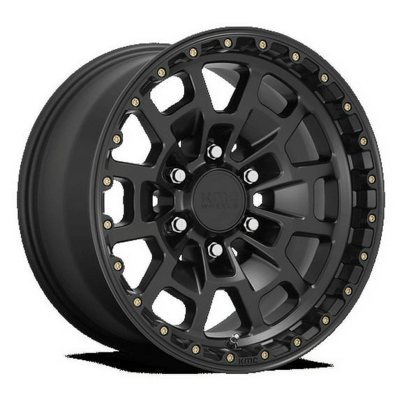 KMC Aluminum Rim KM718 SUMMIT 17X8.5in Satin Black Finish, KM71878558700